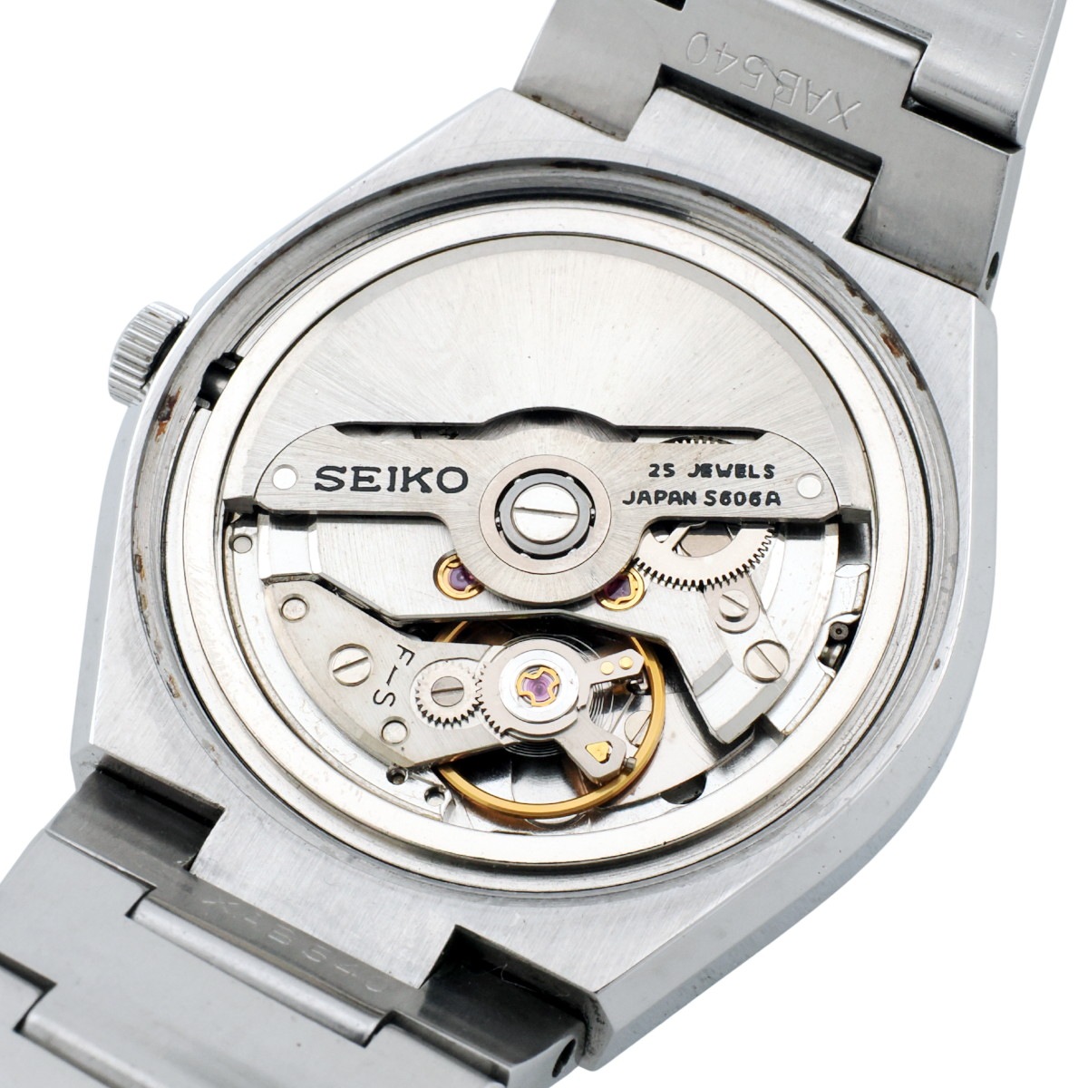 セイコー ロードマチック 5606-6060 スクリューバック 青色文字盤 自動巻 OH済 1973年製