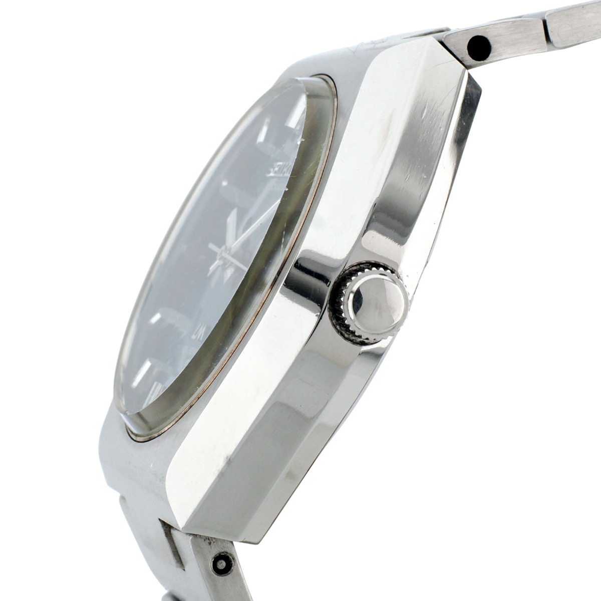 セイコー ロードマチック 5606-6060 スクリューバック 青色文字盤 自動巻 OH済 1973年製