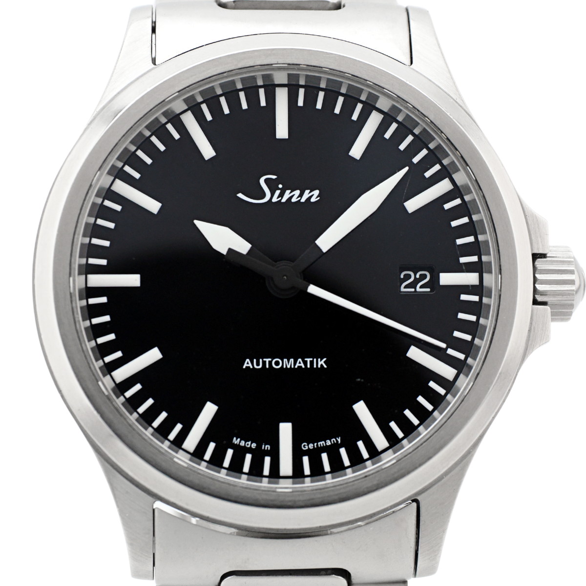 ジン 556 ブラック文字盤 バーインデックス SSブレス 自動巻 2000年代