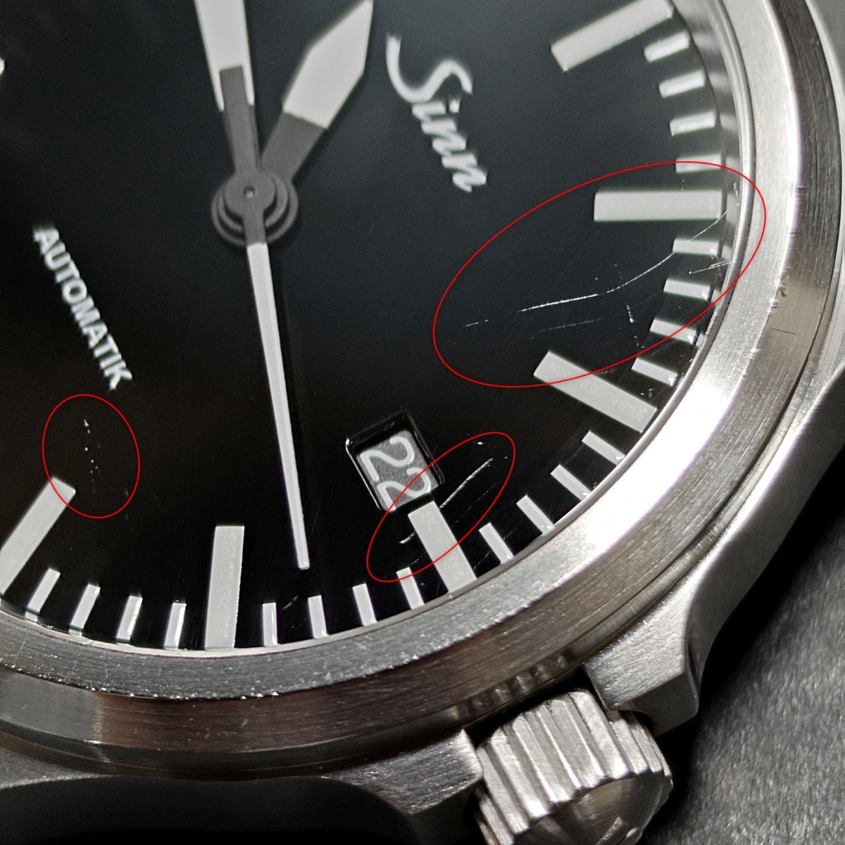 ジン 556 ブラック文字盤 バーインデックス SSブレス 自動巻 2000年代