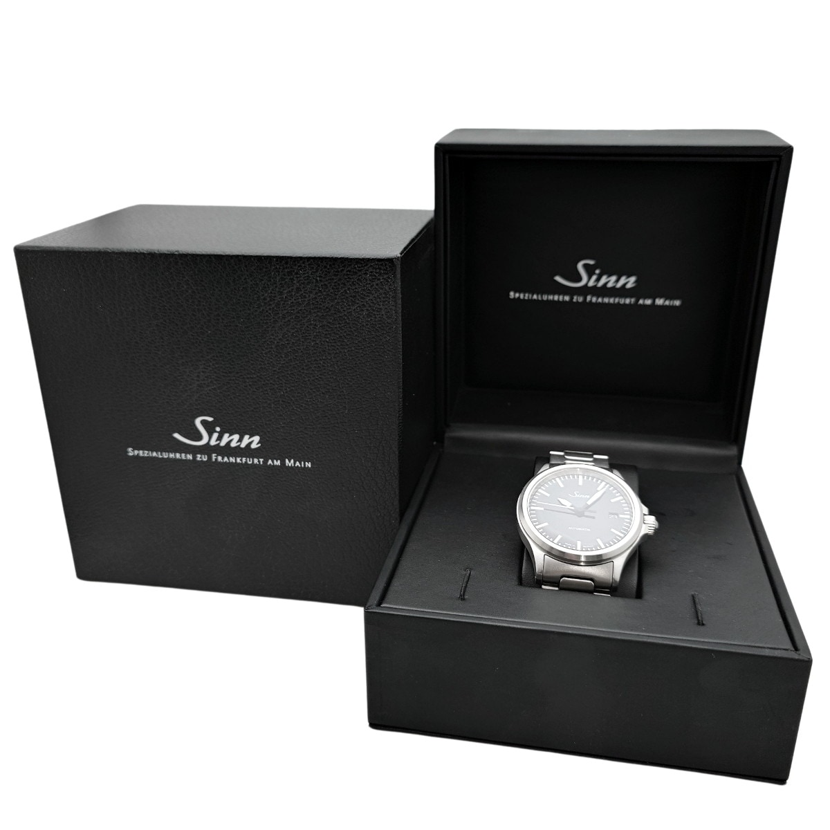 ジン 556 ブラック文字盤 バーインデックス SSブレス 自動巻 2000年代