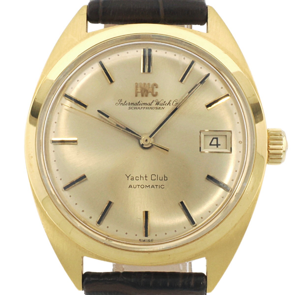 IWC ヨットクラブ 14KYG/SS IWC真正品証明書(Certificate)付き Ref.1911(R911A) Cal.8541B 自動巻 OH済 1969年製
