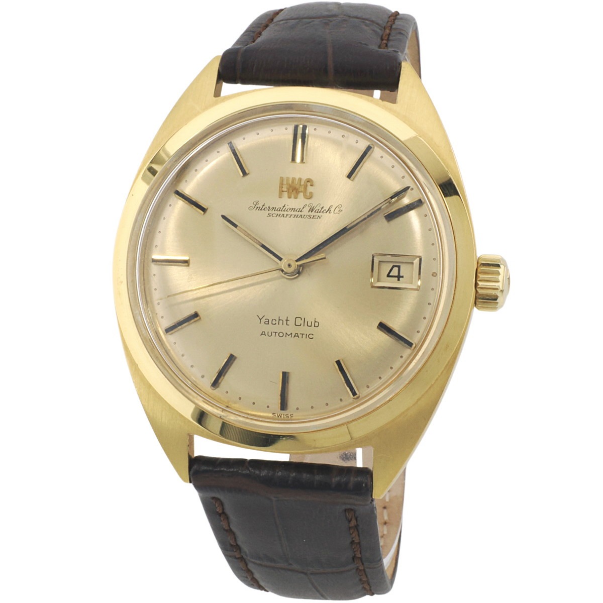 IWC ヨットクラブ 14KYG/SS IWC真正品証明書(Certificate)付き Ref.1911(R911A) Cal.8541B 自動巻 OH済 1969年製
