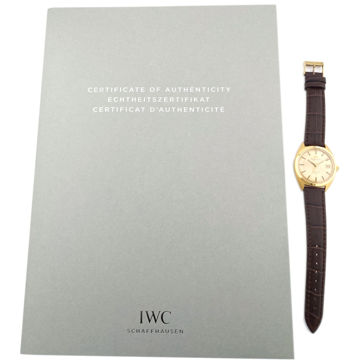 IWC ヨットクラブ 14KYG/SS IWC真正品証明書(Certificate)付き Ref.1911(R911A) Cal.8541B 自動巻 OH済 1969年製