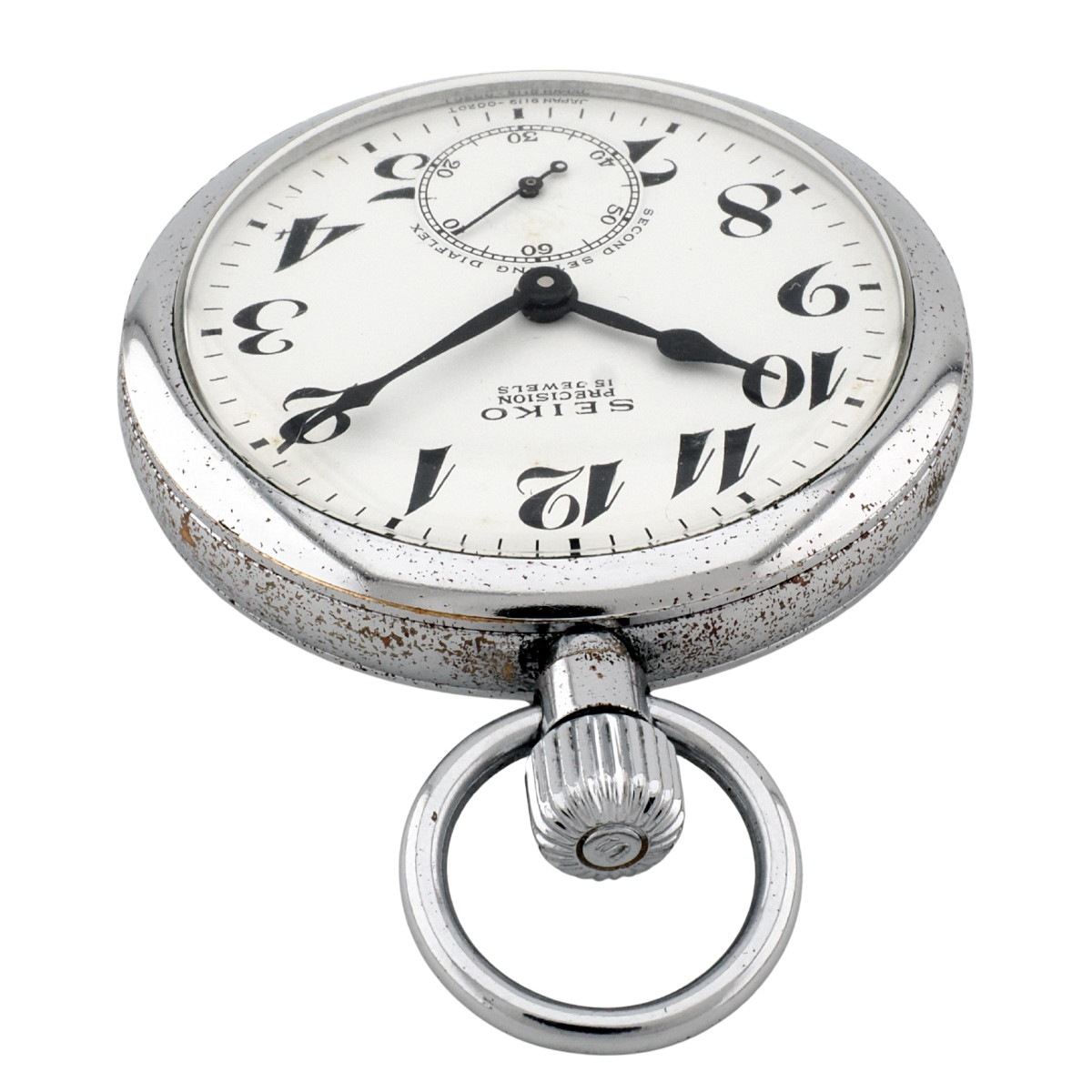 セイコー プレシジョン 懐中時計 91-0020 鉄道時計 門鉄 15石手巻 OH済 1968年製