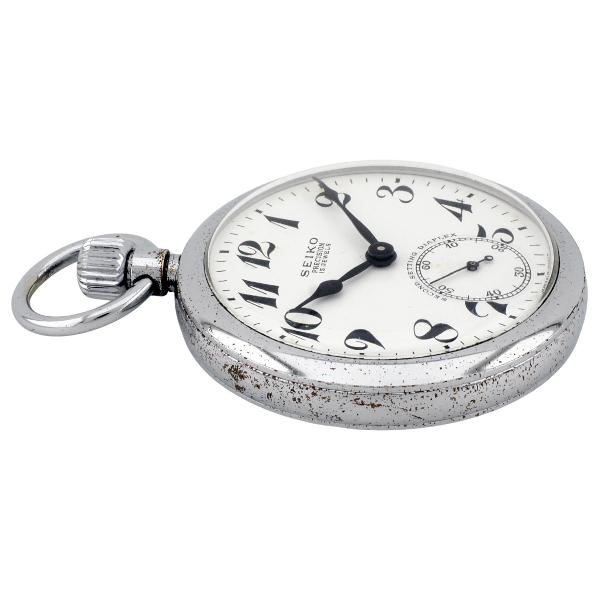セイコー プレシジョン 懐中時計 91-0020 鉄道時計 門鉄 15石手巻 OH済 1968年製
