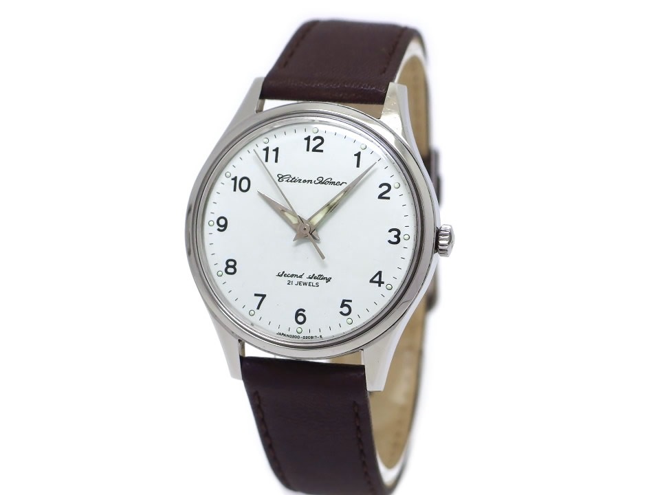 シチズン ホーマー 国鉄時計 Cal.0911 21石 手巻 OH済 昭和50年製 Citizen