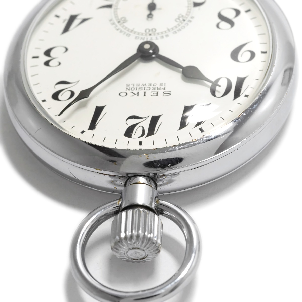 SEIKO/セイコー PRECISION/プレシジョン 鉄道時計/懐中時計 セイコー プレシジョン 懐中時計 鉄道時計 盛鉄 黒針 セコンド