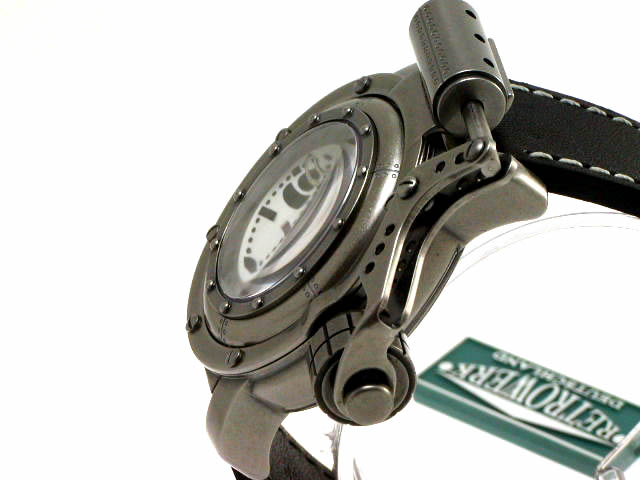 レトレック R-006 ウォーンスティール仕上げ 船舶窓風 自動巻　ホワイトダイヤル ドイツ製 新品