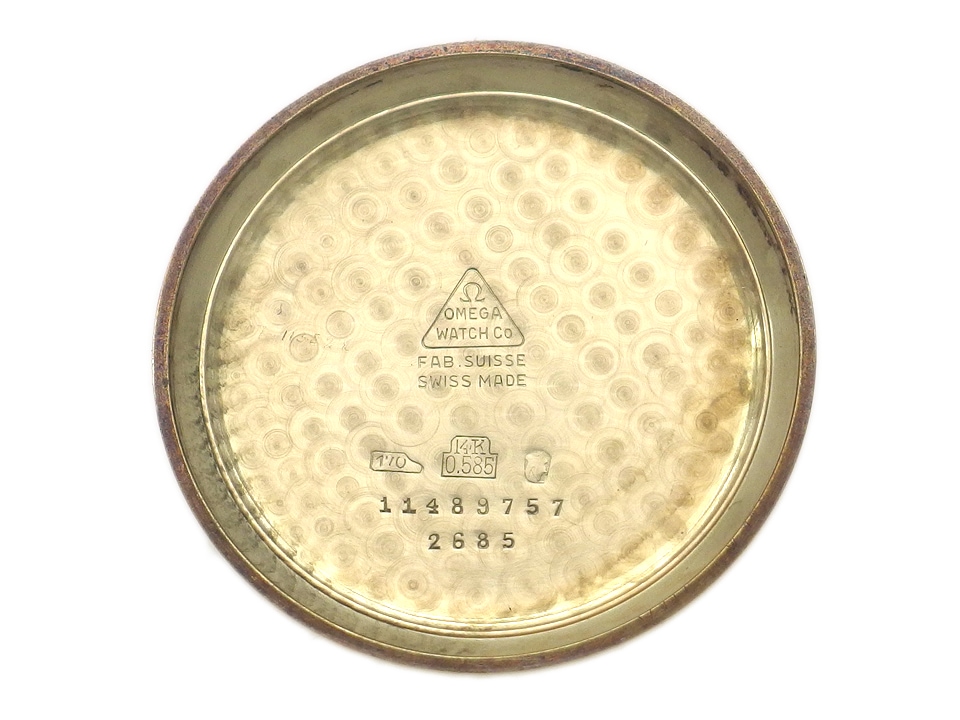 オメガ 14K 30mmキャリバー Ref.2685 17石 Cal.266 手巻 OH済 1956年