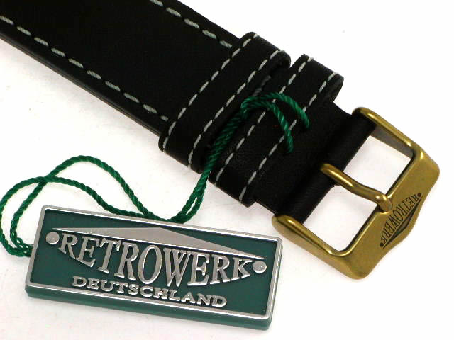 レトレック R-005 真鍮風レトロ仕上げ 船舶窓風 自動巻 ブラックダイヤル ドイツ製 新品