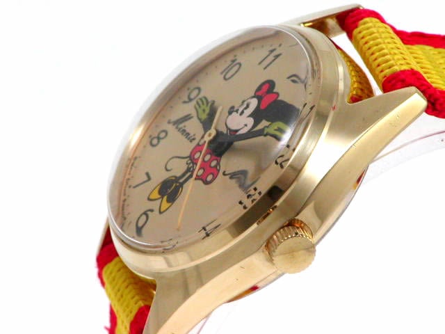 激レア★箱付★1950年代頃 ディズニー ミニーマウス アンティーク手巻き腕時計 激レア☆箱付☆1950年代頃 ディズニー ミニーマウス アンティーク手