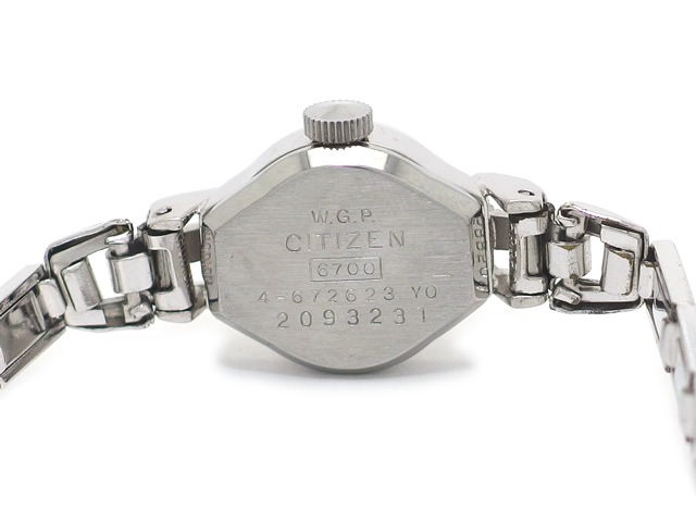 シチズン クレール 6700 4-672623 レディス 23石手巻 OH済 昭和47年製