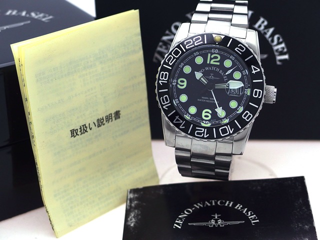 ゼノ 6349Q-BK-MT 500M クオーツ USED ZENO Watch｜自動巻き時計