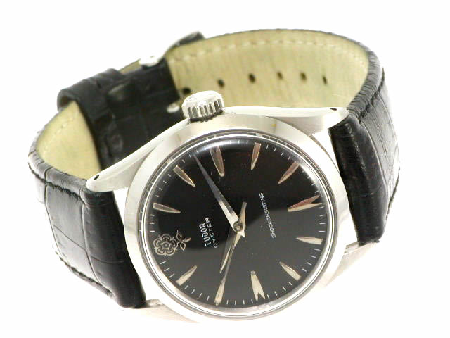 チュードル Ref.7934 デカ薔薇  黒文字盤 手巻 1960年代　