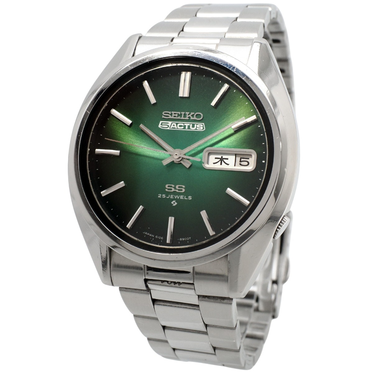 セイコー 5アクタス 6106-8660 グリーン字盤 自動巻 OH済 1974年製（昭和49年）