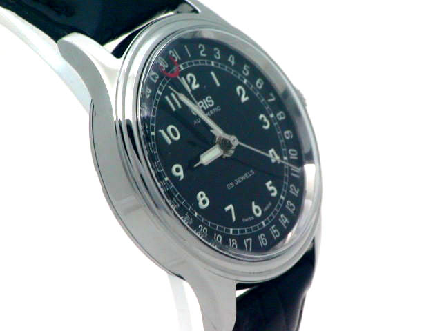 オリス ポインターデイト 654 7478 黒文字盤 自動巻 OH済 USED