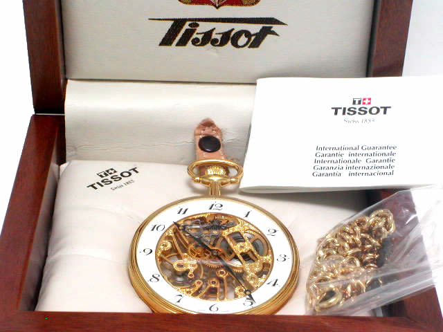 ティソ 懐中時計 T82.4.602.02 スケルトン GP 手巻 USED Tissot