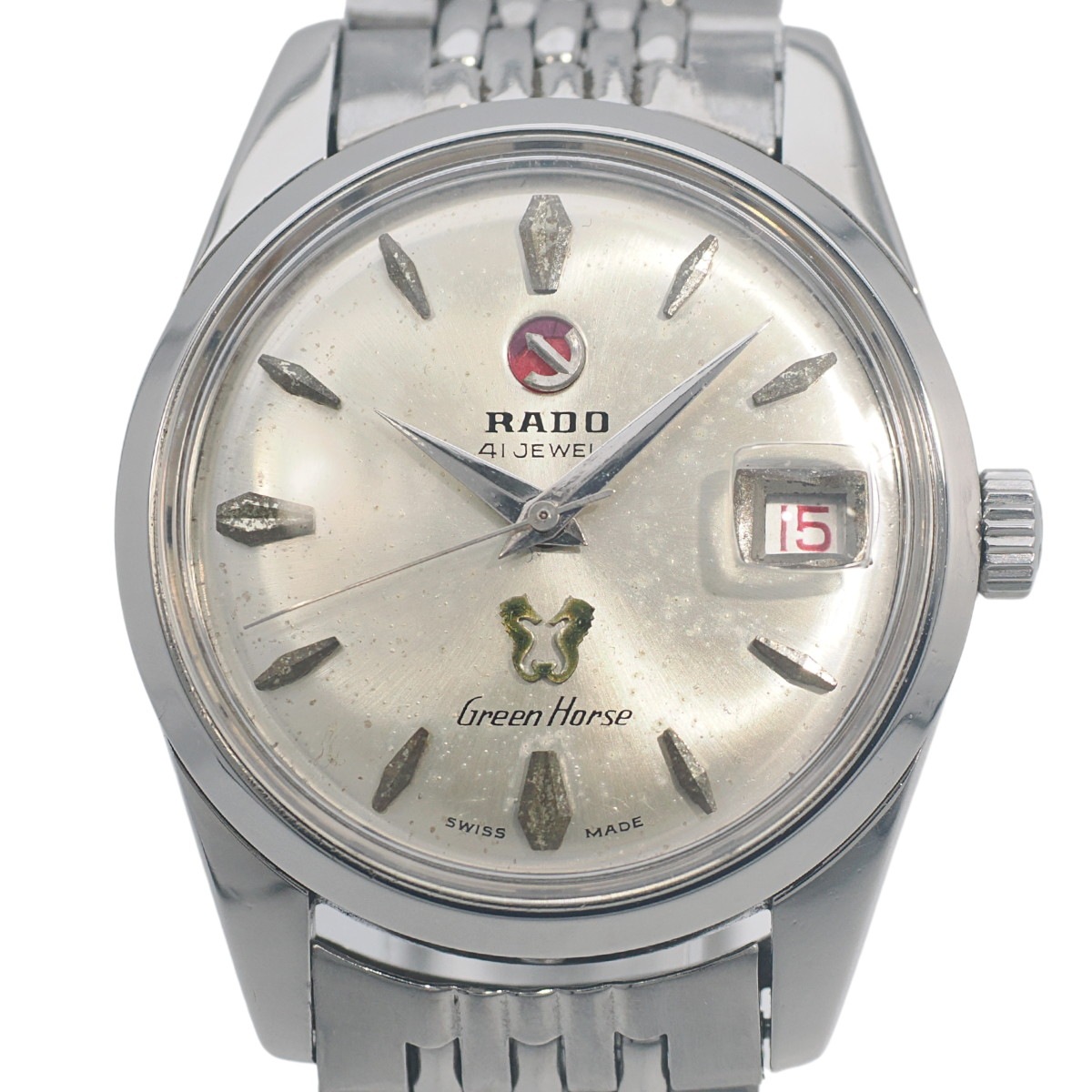 ラドー グリーンホース 41石 Ref.11657/1 金色ムーブメント 自動巻 OH済 1970年代 Rado