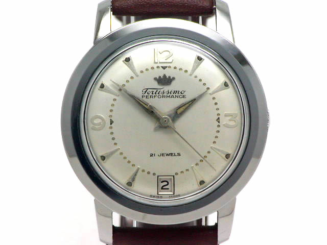 アンテイークOH要】Fortis 自動巻き腕時計 シルバー