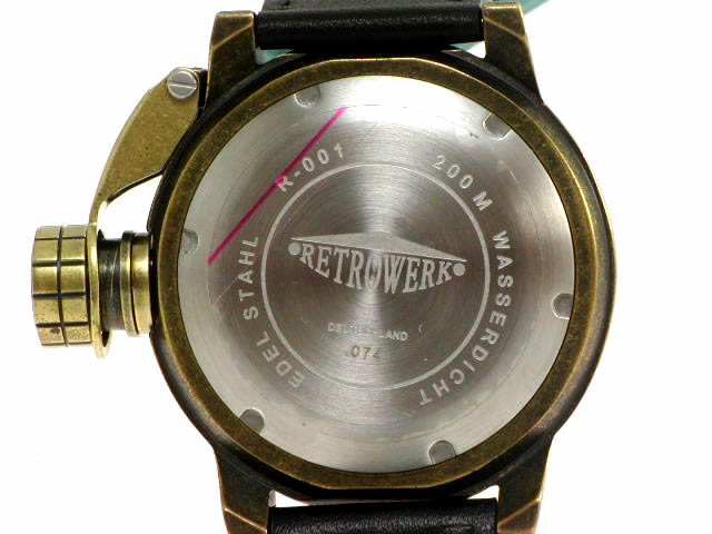 レトレック R-001 コンパス 真鍮風レトロ仕上げ 自動巻 ブラックダイヤル ドイツ製 新品