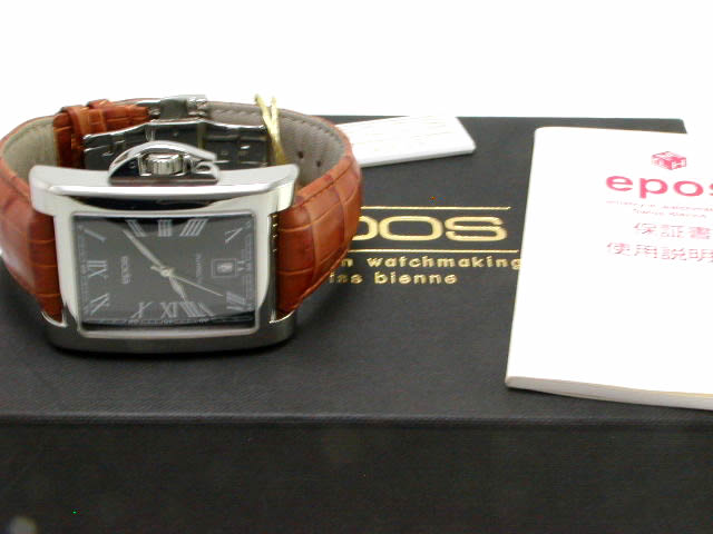 エポス レクタンギュラー リューズガード 3348BK 自動巻 USED epos