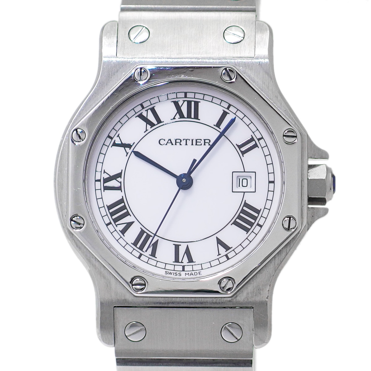 カルティエ サントス オクタゴン LM 30mm Ref.2965 新品文字盤・針 自動巻 OH済 1987年購入品