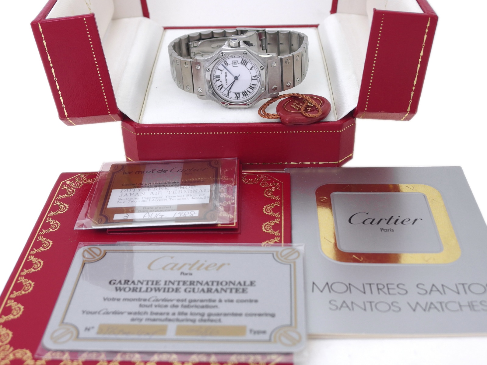 カルティエ サントス オクタゴン LM 30mm Ref.2965 新品文字盤・針 自動巻 OH済 1987年購入品