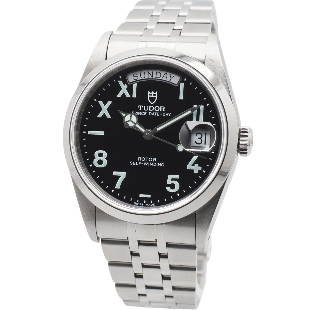 チュードル プリンス デイトデイ 76200 ユニークダイヤル 黒 2025年8月OH済 正規保証書・箱付