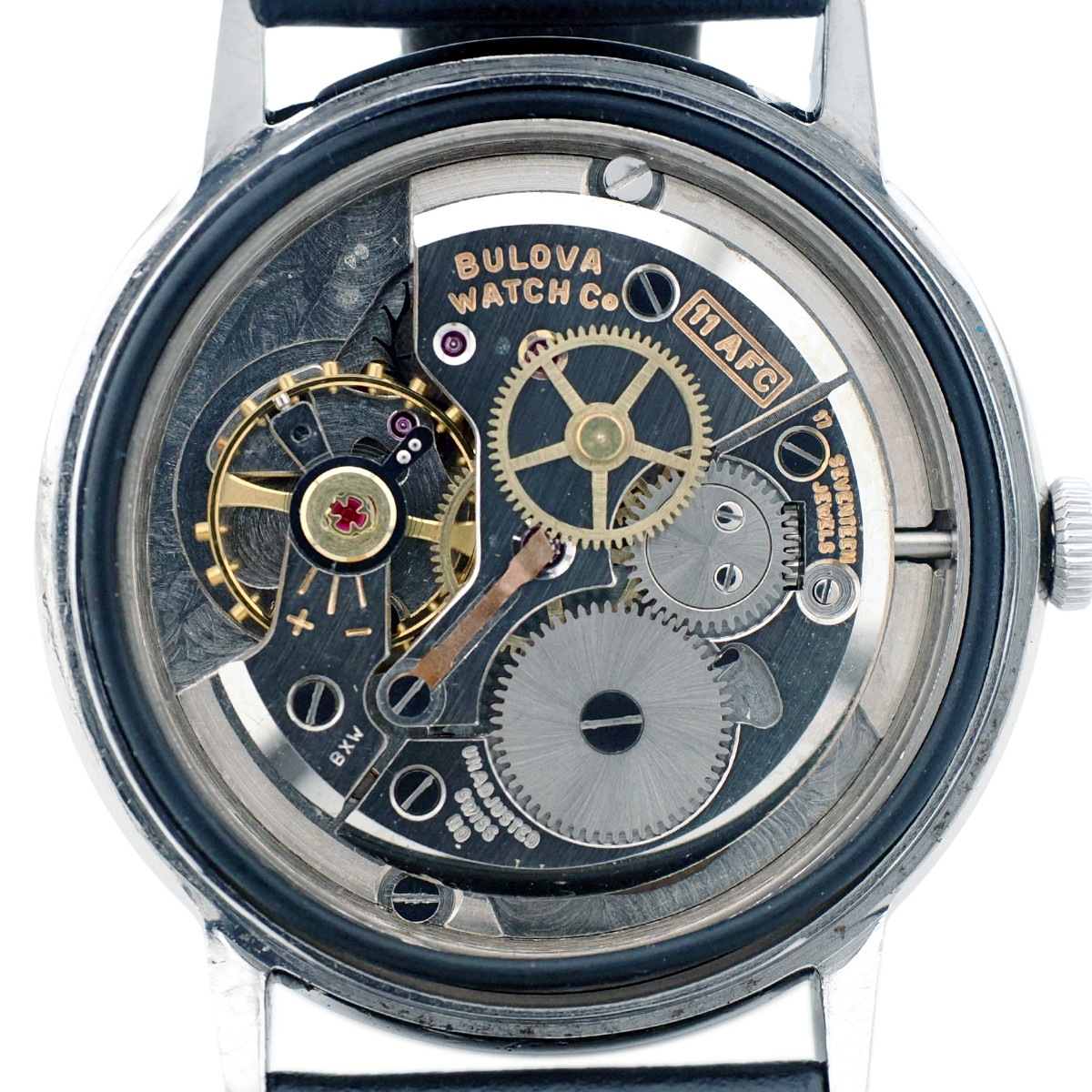 ブローバ 飛びアラビア文字盤 センターセコンド Cal.11AFC 17石 手巻 OH済 M1 1961年製 BULOVA