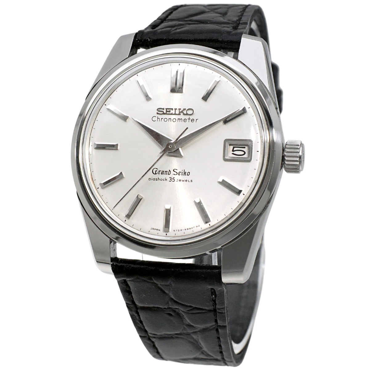 グランドセイコー セカンドモデル 5722-9990 ライオンメダリオン W SEIKOリューズ 手巻 OH済 昭和40年/1965年製