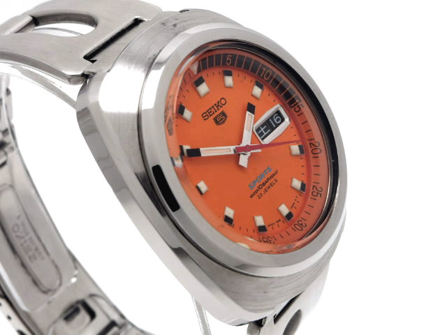 ジャンク SEIKO5 sports 7s36-0050 オレンジ セイコー 5スポーツ復刻版 7S36-0050 | アンティーウオッチマン