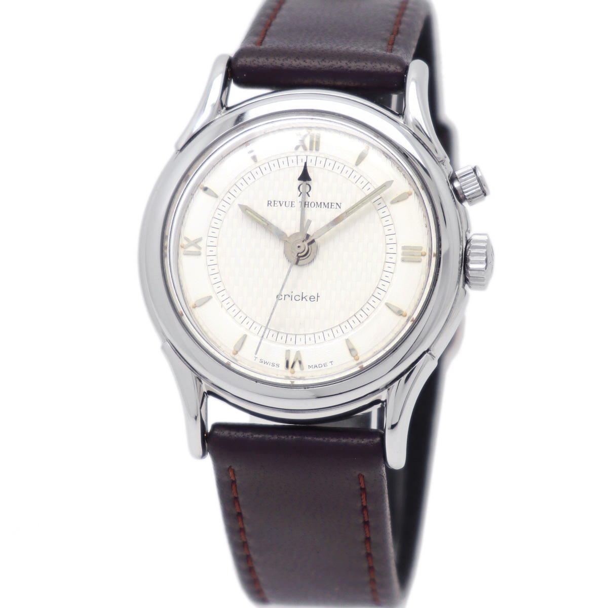 レビュートーメン クリケット 8010002 ステンレスケース アラーム 手巻 OH済 1995年頃 USED