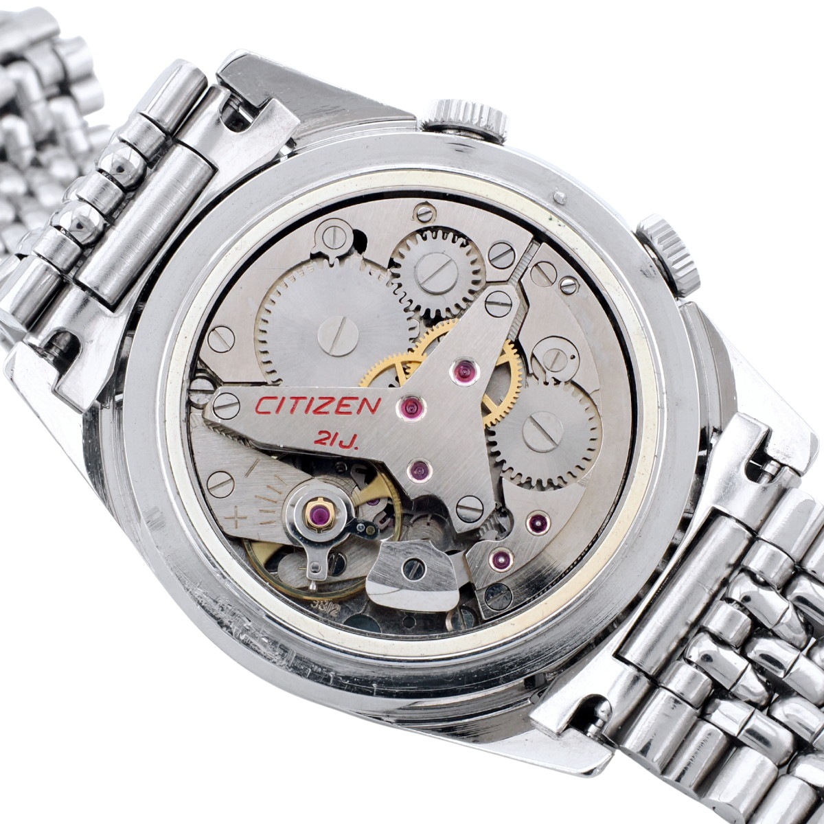 シチズン アラーム ALOS 3002-Y 水色文字盤 純正ブレスレット Cal.9812 21石 手巻 OH済 1968年製（昭和43年）