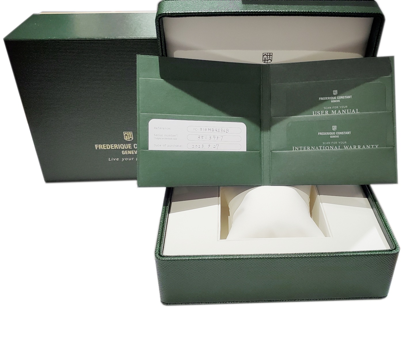 フレデリックコンスタント クラシック カレ オープンハート FC