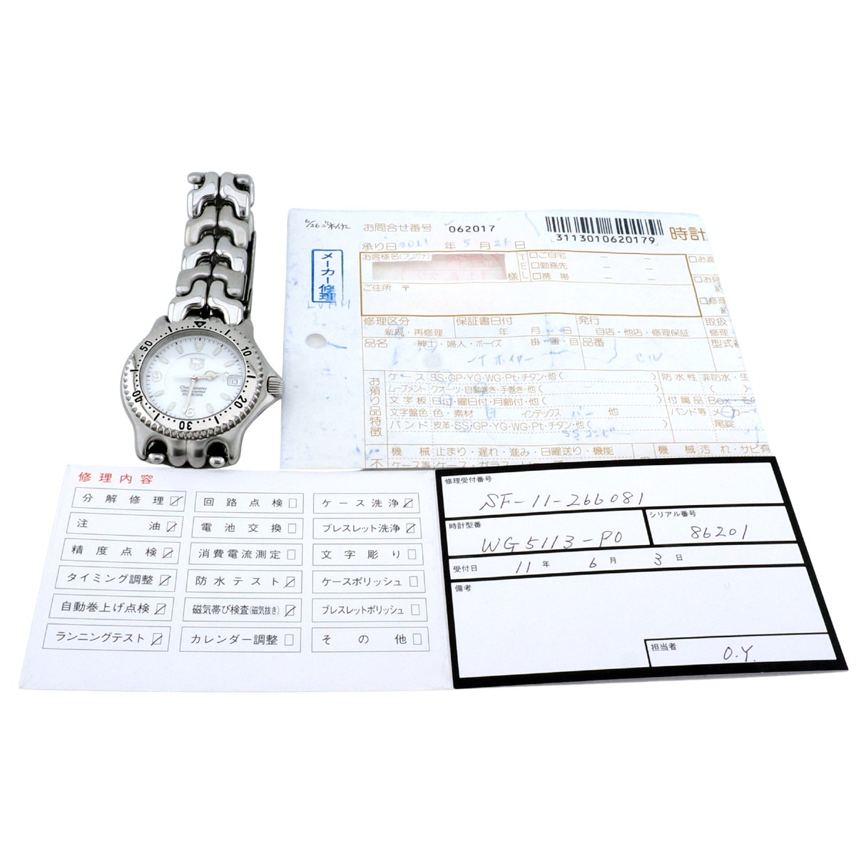 タグホイヤー セル（S/el）WG5113-P0 自動巻 OH済 1990年代製 USED