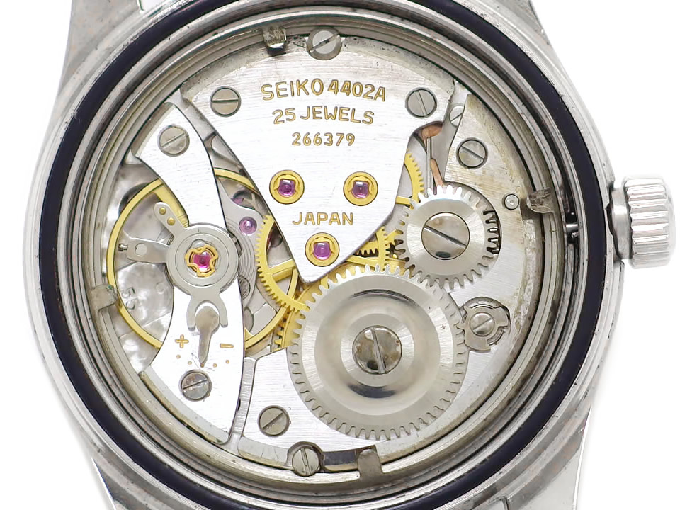 キングセイコー 4402-8000 前期型 盾メダリオン 純正KS尾錠付き 手巻 OH済 昭和40年製