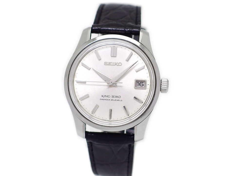キングセイコー 4402-8000 前期型 盾メダリオン 純正KS尾錠付き 手巻 OH済 昭和40年製