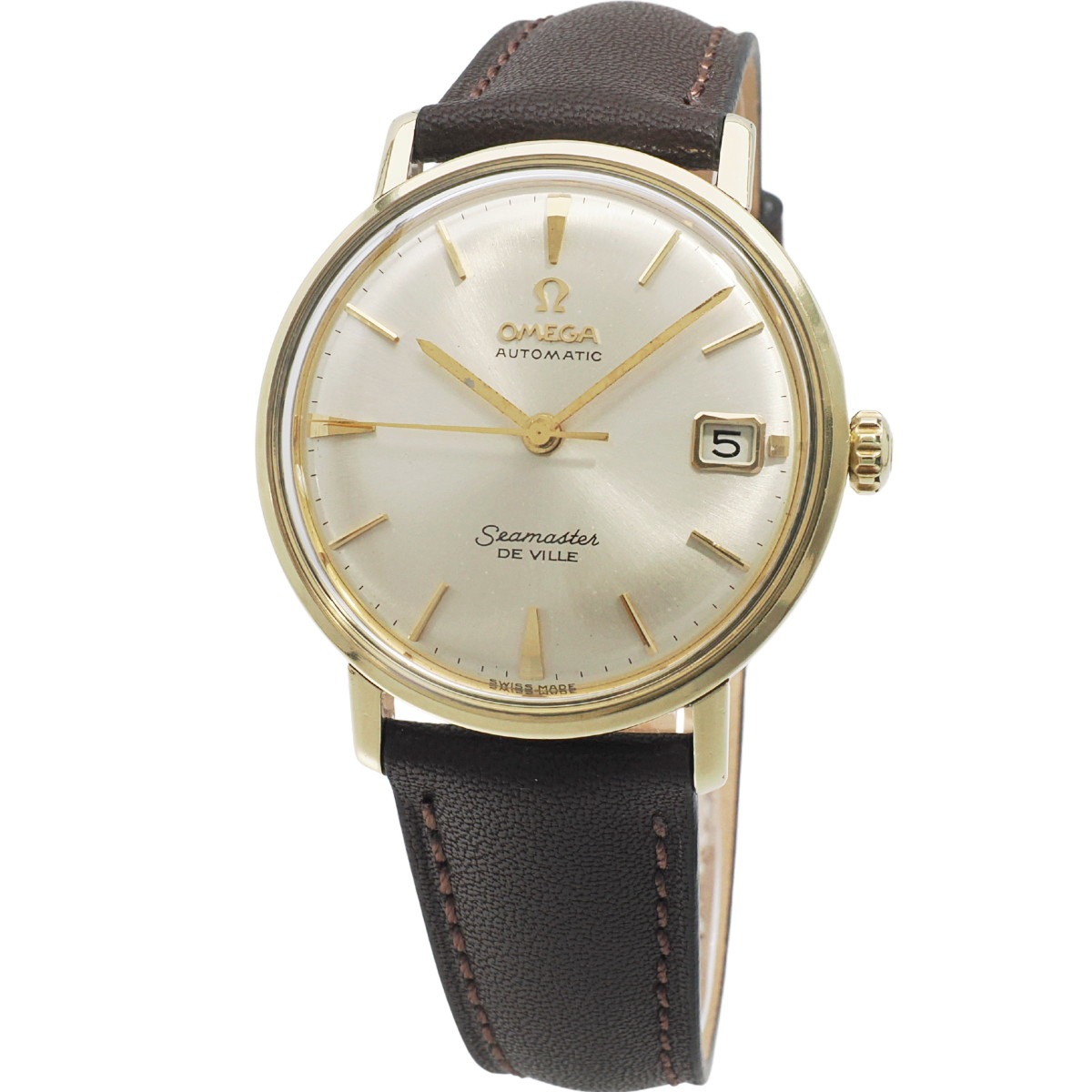 オメガ シーマスター デヴィル 166.020 ゴールドキャップ ワンピースケース Cal.562 自動巻 OH済 1964年製