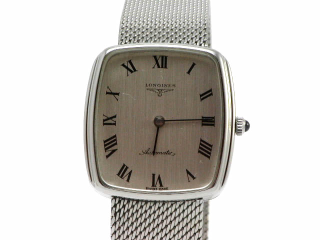 ロンジン オートマチック トノー型 メッシュバンド USED Longines