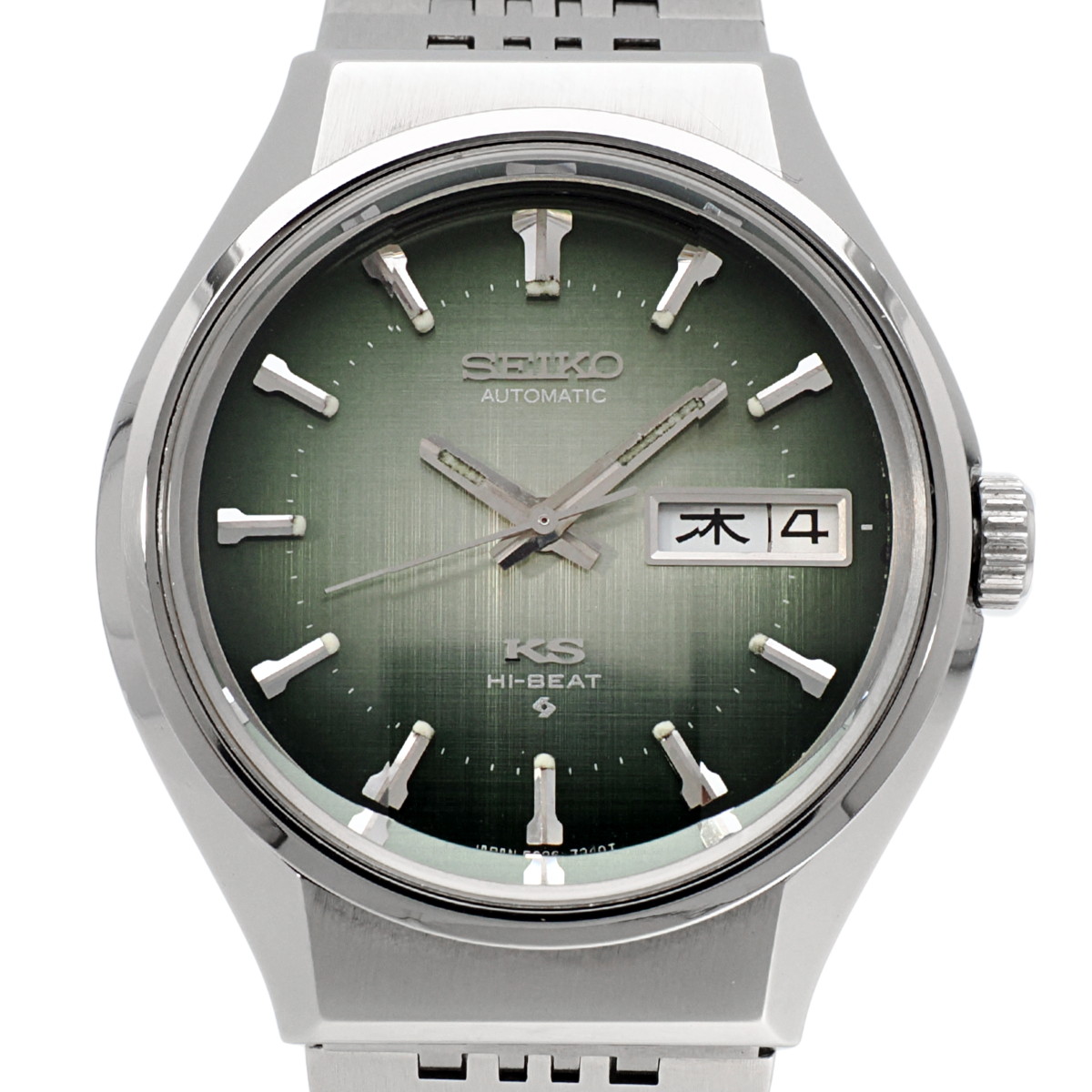 キングセイコー 5626-7200 グリーン文字盤 新品3面カットガラス 自動巻 OH済 昭和49年/1974年製