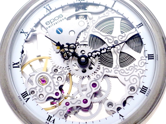 エポス スケルトン 懐中時計 2003NS 手巻き 正規品新品 epos