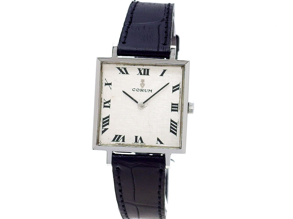 コルム スクエア Ref.57311 21石 Cal.7001 手巻き 純正尾錠付 OH済 1970年代