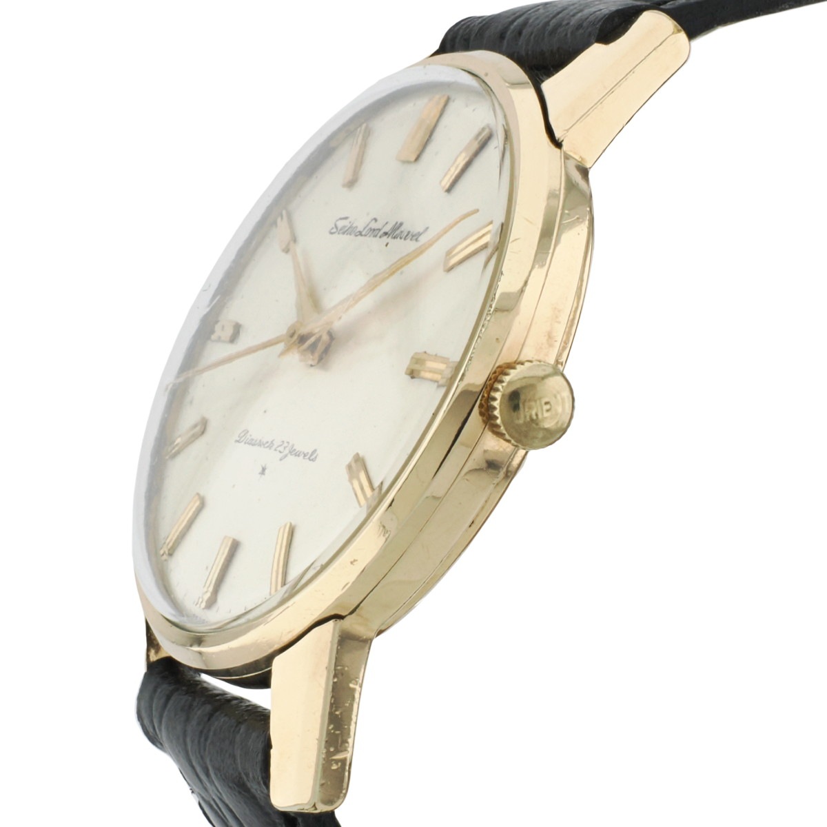 セイコー ロードマーベル 15027 14金張り AD文字盤 23石 手巻 OH済