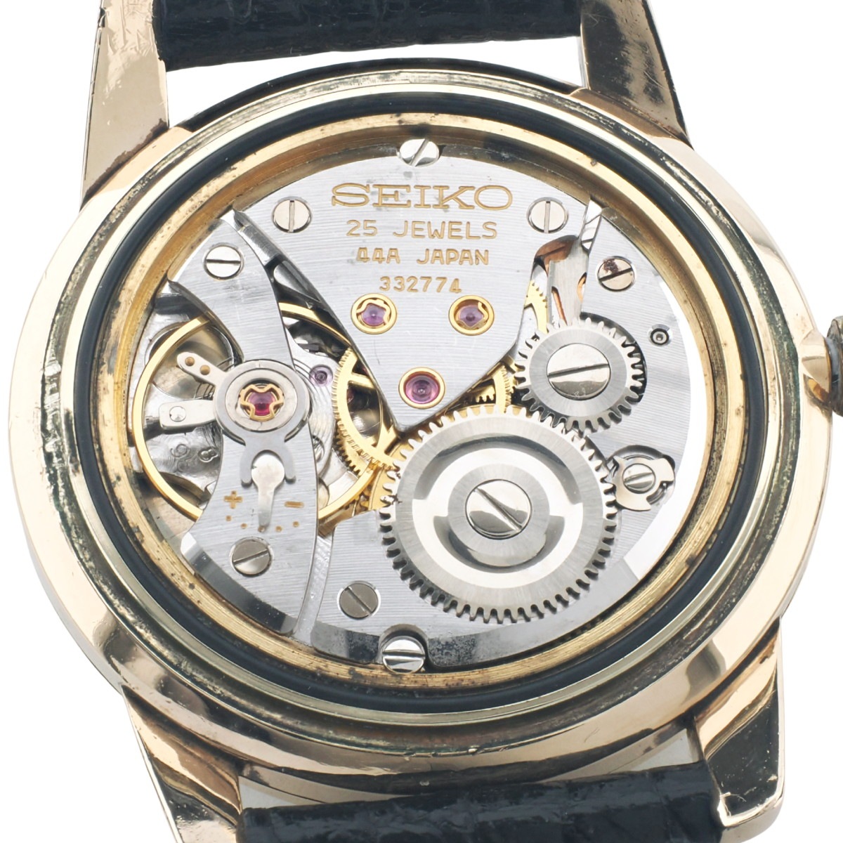 キングセイコー セカンドモデル後期 44-2000 金張り 盾メダリオン Cal