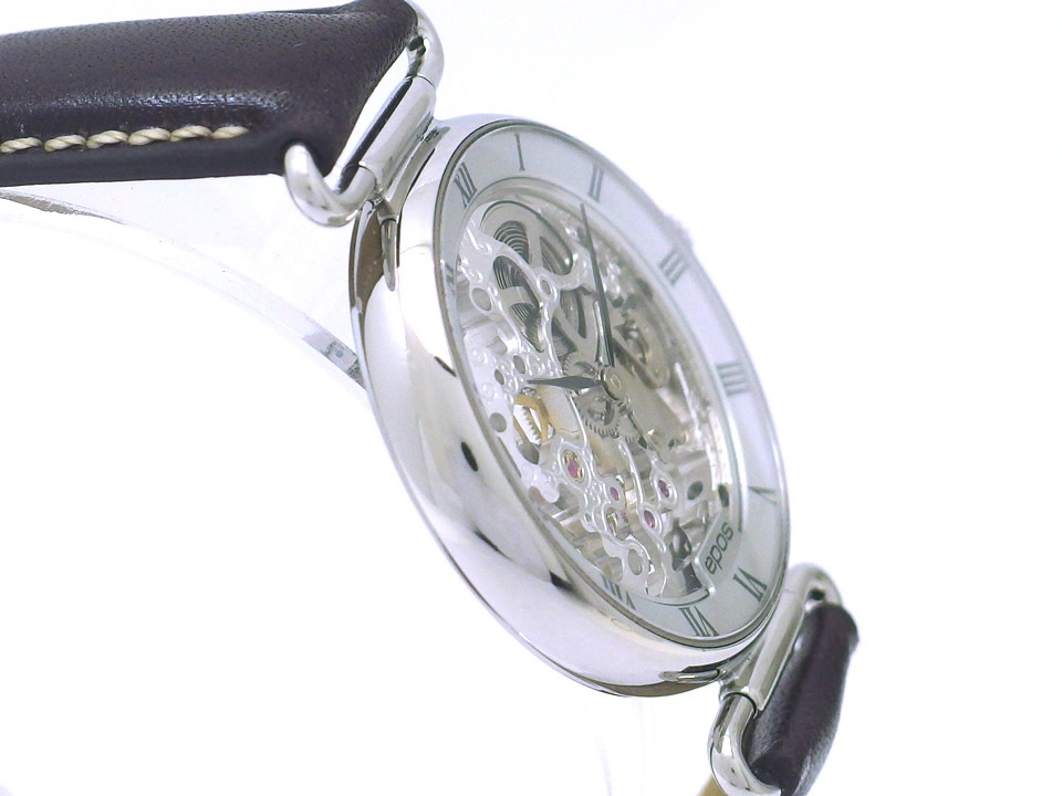 Epos エポス　スケルトン 手巻き腕時計 ネイビー　8 ブランドファッション - Epos エポス スケルトン 手巻き腕時計