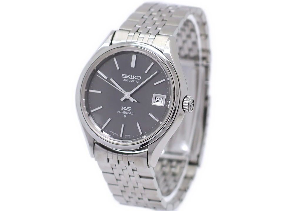 キングセイコー 5625-7120 ワンピースケース グレー文字盤 自動巻 OH済 昭和47年製 Seiko