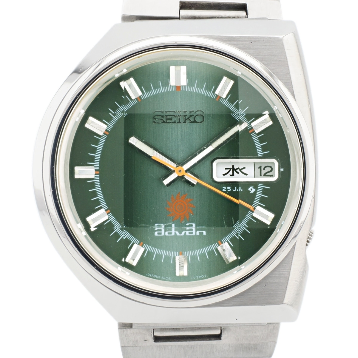 aiko アンドロメダ　テレスコープ　非売品 セイコー アドバン 6106-7551 左右非対称ケース 純正ブレス 自動巻 OH