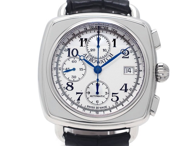 アエロ クッション クロノグラフ 1942 自動巻 バルジューCal.7750 A61912 AA10 S　新品