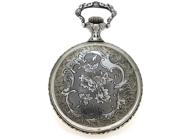 アエロ 懐中時計「ホース」銀仕上 手巻 OH済 USED